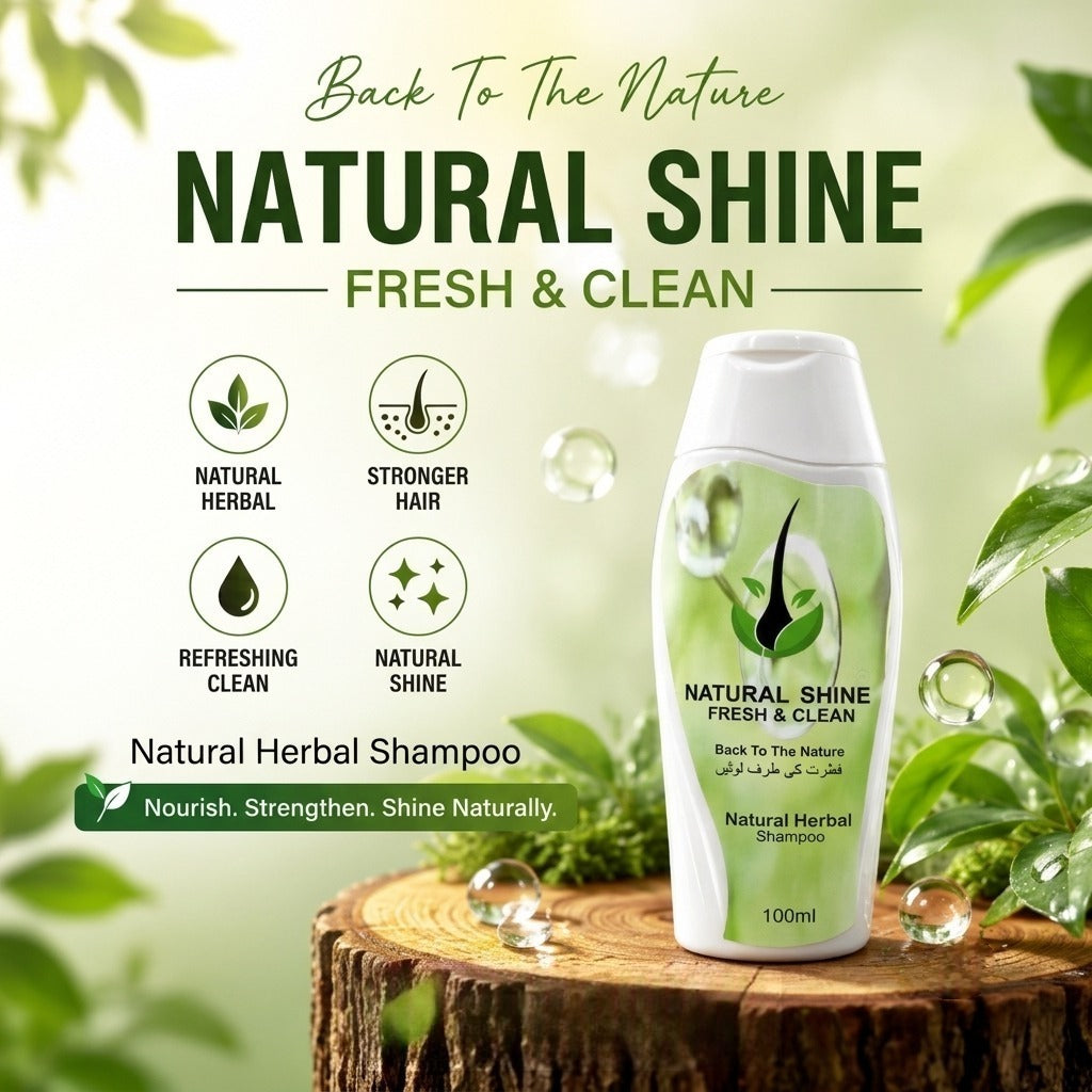 Natural Shine Fresh & Clean Herbal Shampoo: A Gentle Choice for Healthy, Fresh, and Shiny Hair